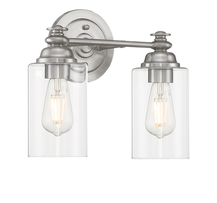 Dardyn Vanity Light in Brushed Polished Nickel / Clear Glass by Craftmade
