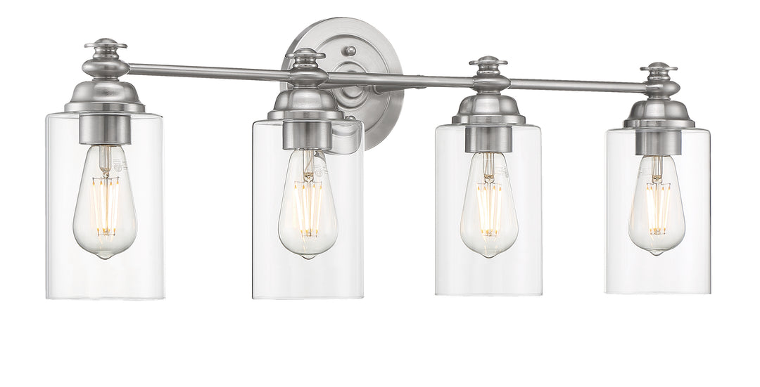 Dardyn Vanity Light in Brushed Polished Nickel / Clear Glass by Craftmade