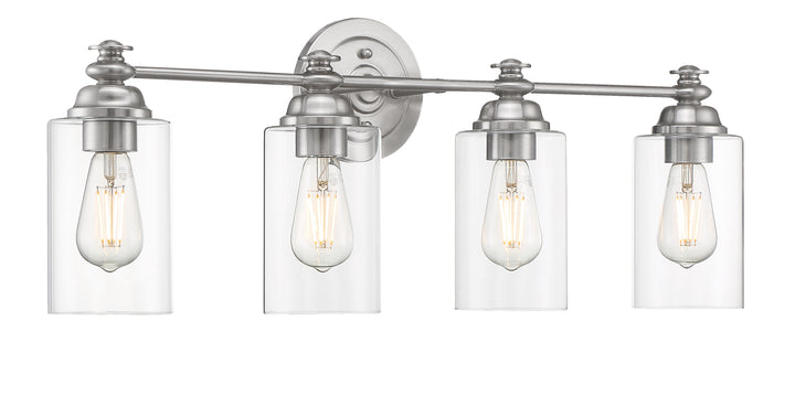 Dardyn Vanity Light in Brushed Polished Nickel / Clear Glass by Craftmade