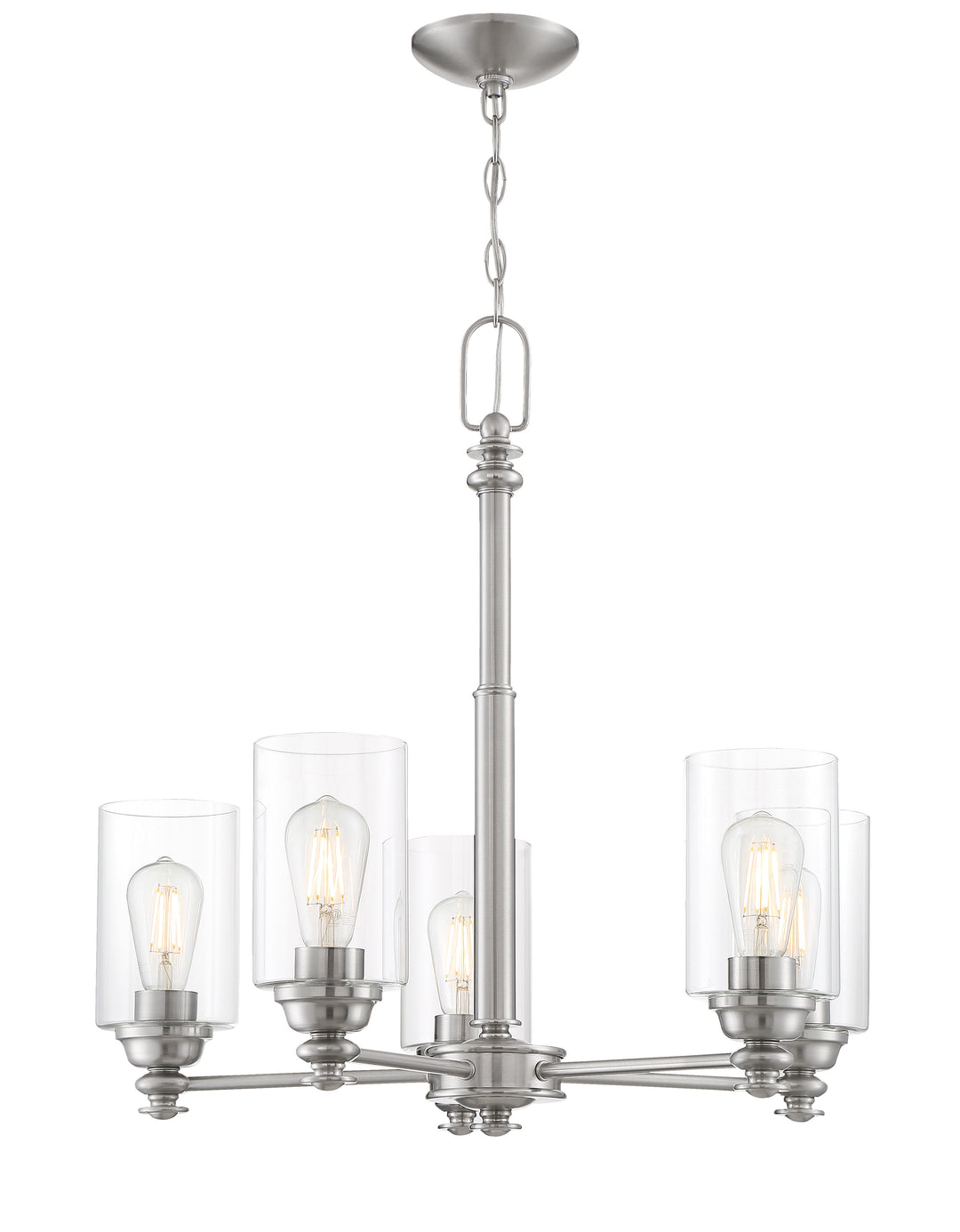 Dardyn 5-Light Chandelier in Brushed Polished Nickel by Craftmade