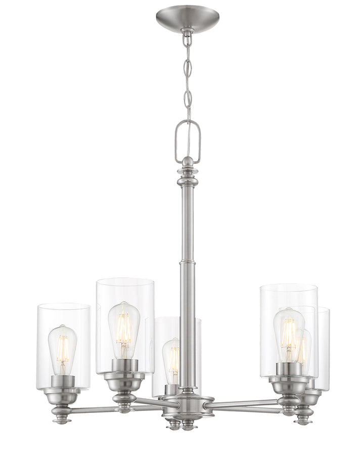 Dardyn 5-Light Chandelier in Brushed Polished Nickel by Craftmade