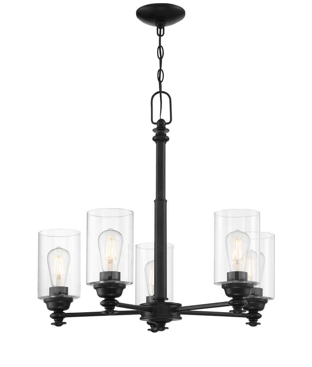Dardyn 5-Light Chandelier in Flat Black by Craftmade
