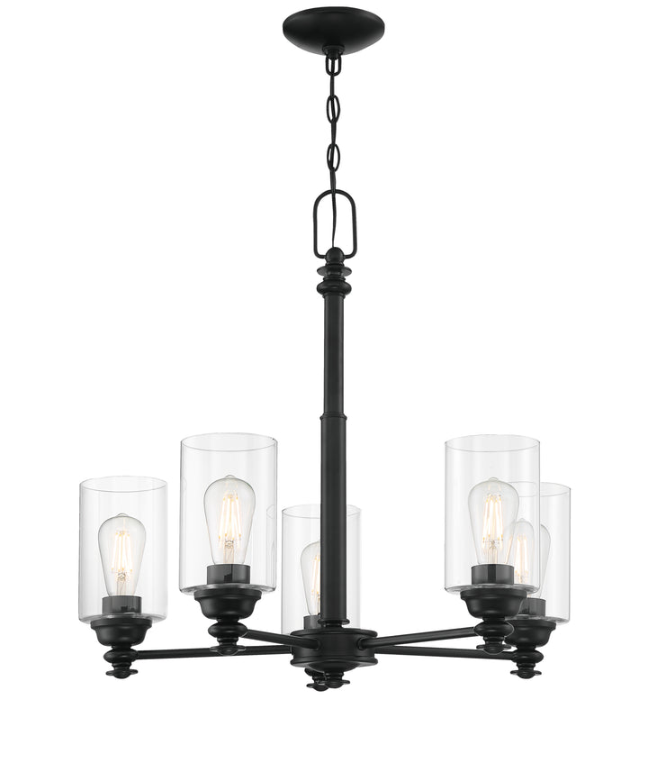 Dardyn 5-Light Chandelier in Flat Black by Craftmade