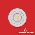 Fire Rated Floating Gimbal LED Recessed Light 5CCT - SLIM FL+FR