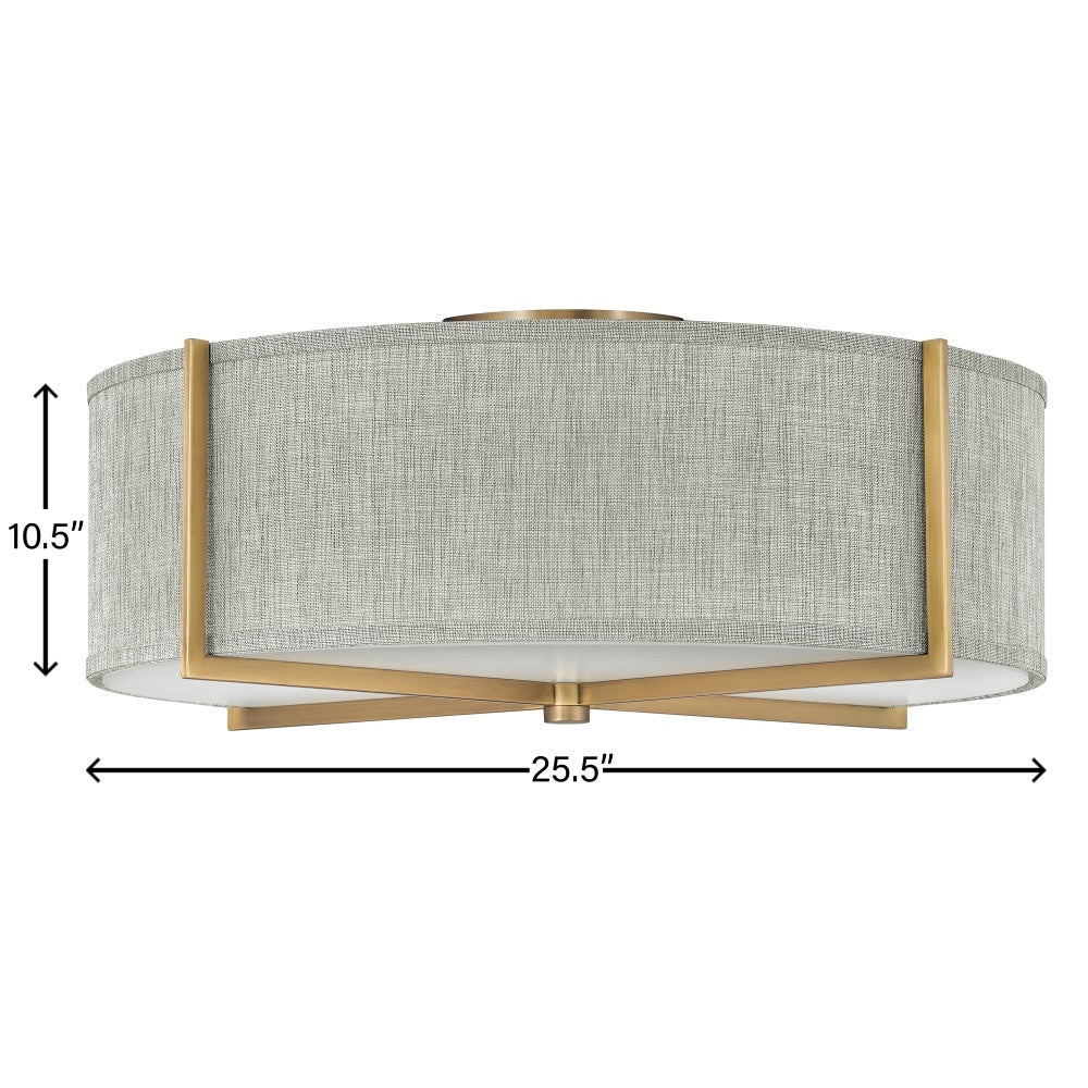 Axis Heathered Gray Semi-Flush Mount