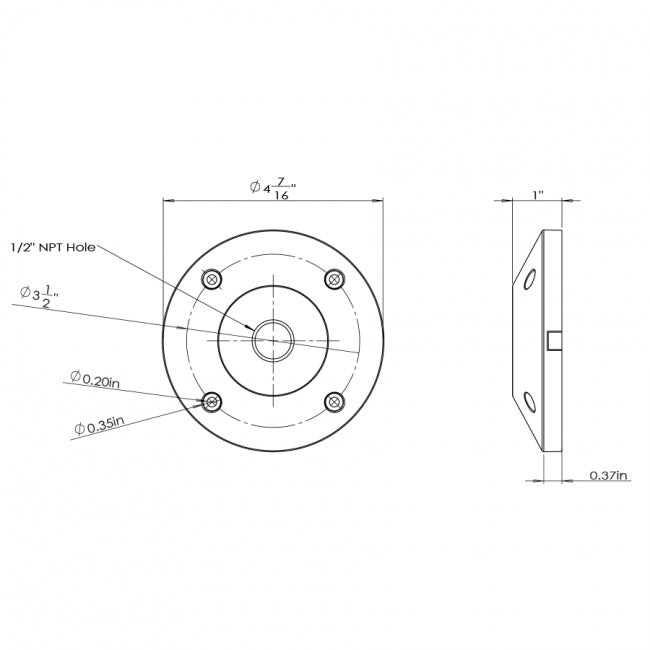 Surface Mount Flange/Stake Landscape Accessory