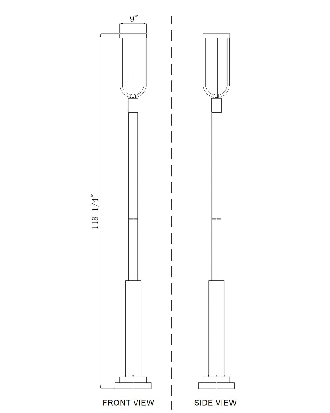 Leland - LED 1 Light Outdoor Post Light (5005PHB-5010P-BK)