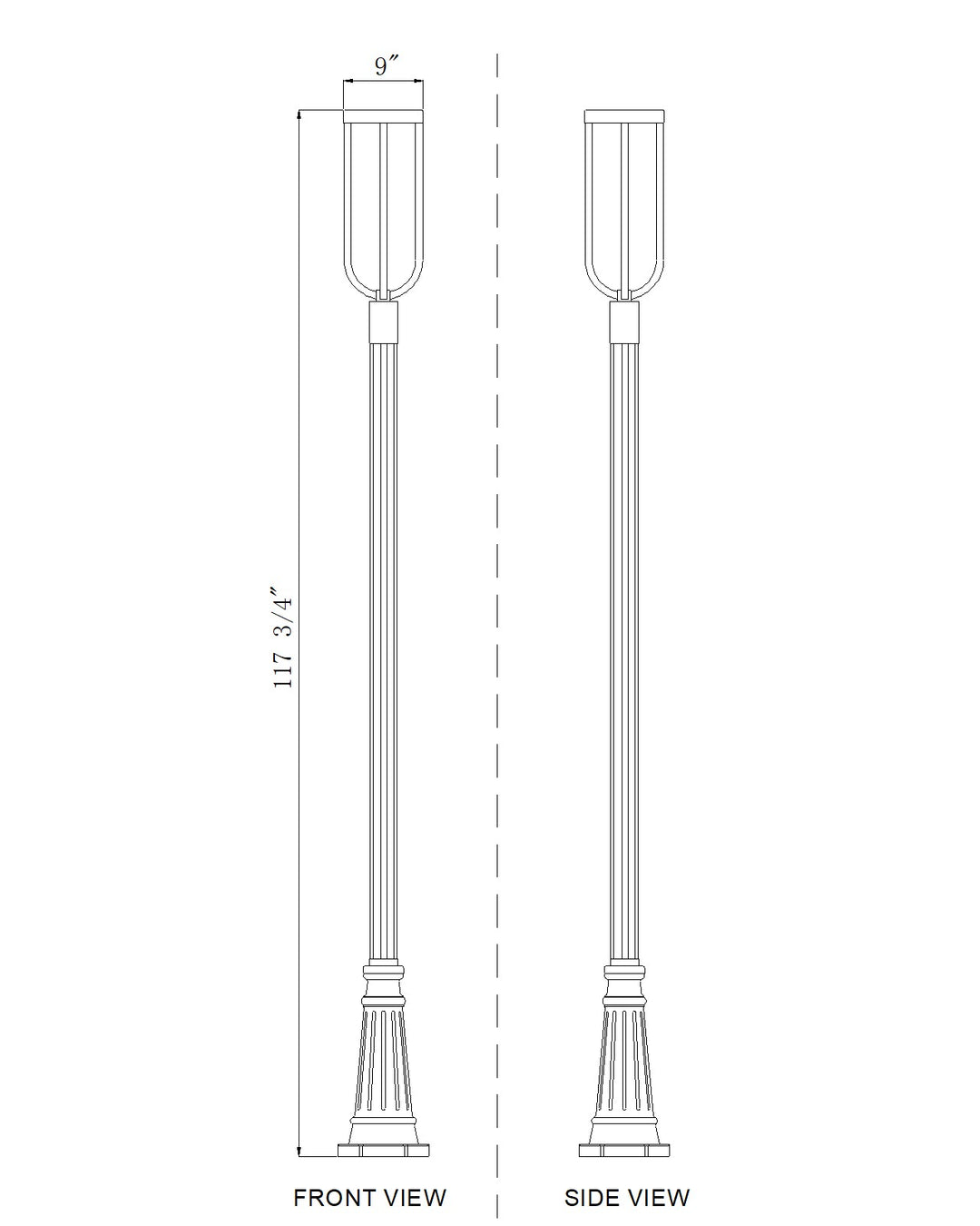 Leland - LED 1 Light Outdoor Post Light (5005PHB-5011P-BK)