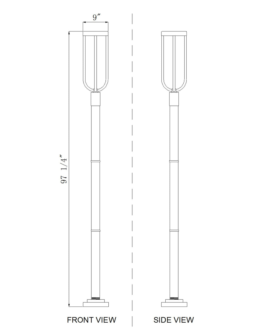 Leland - LED 1 Light Outdoor Post Light (5005PHB-5012P-BK)