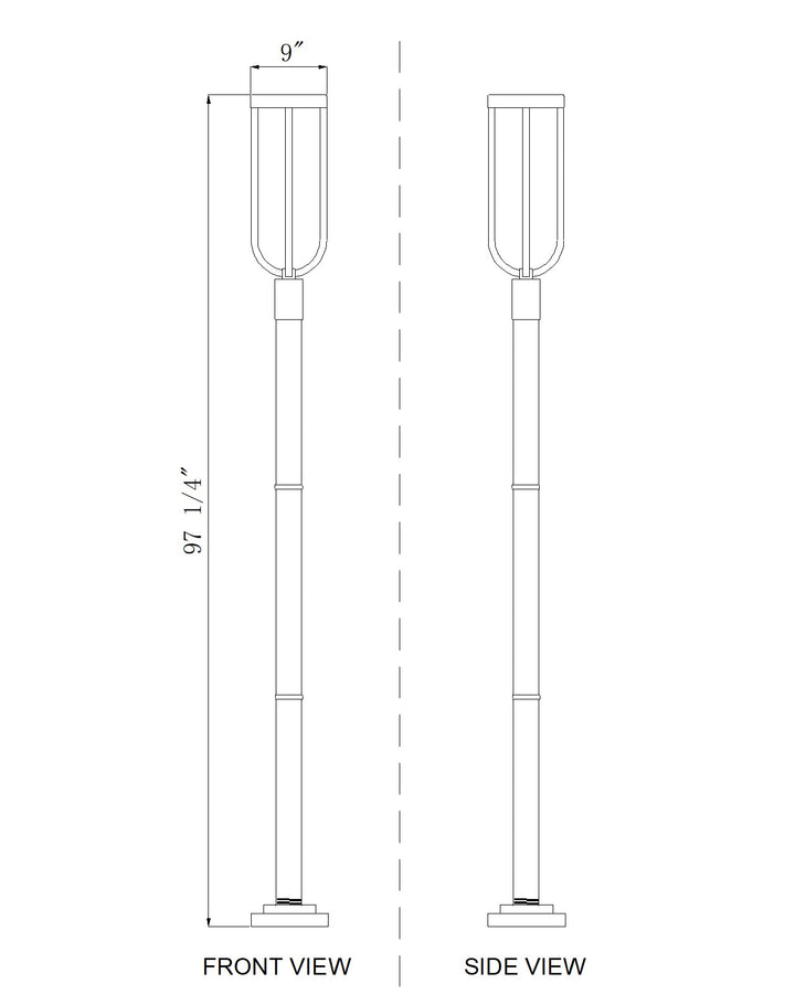 Leland - LED 1 Light Outdoor Post Light (5005PHB-5012P-BK)