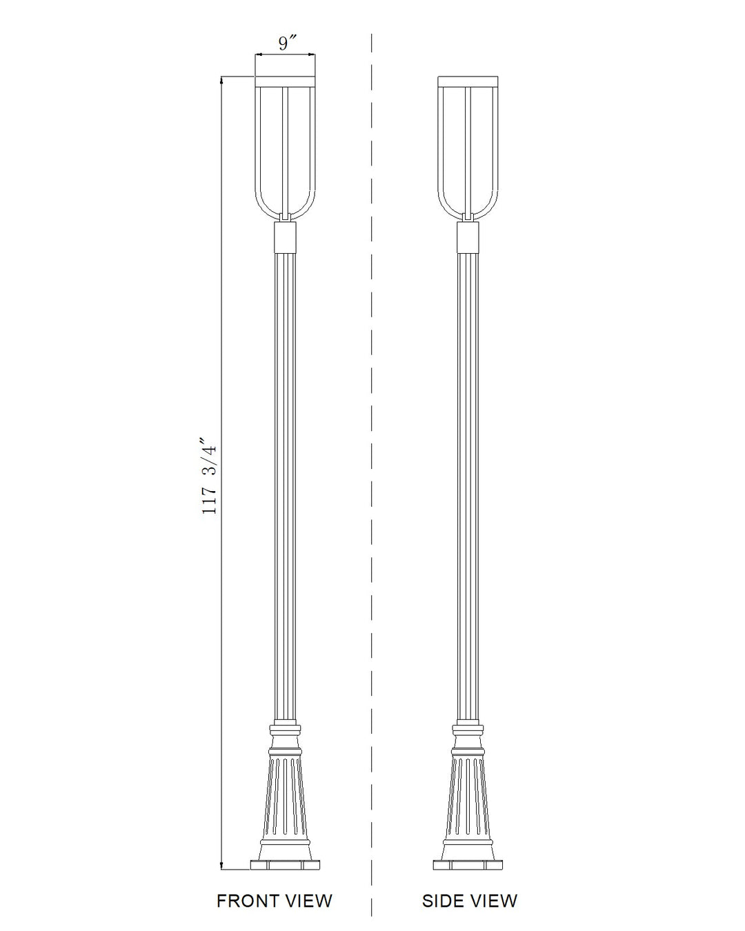 Leland - LED 1 Light Outdoor Post Light (5005PHB-519P-BK)