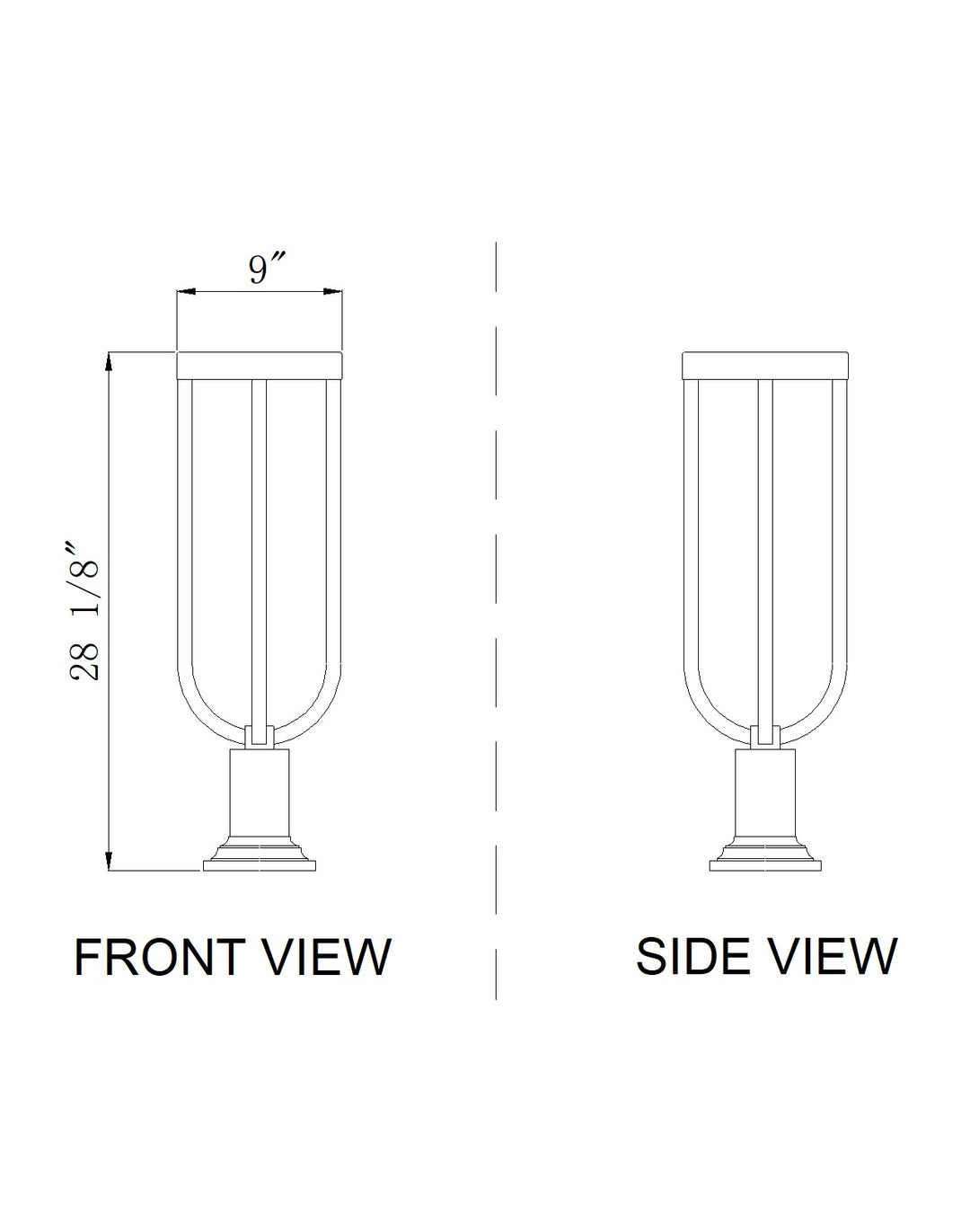 Leland - LED 1 Light Outdoor Pier Mount Light (5005PHB-533PM-BK)