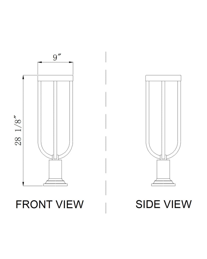 Leland - LED 1 Light Outdoor Pier Mount Light (5005PHB-533PM-BK)