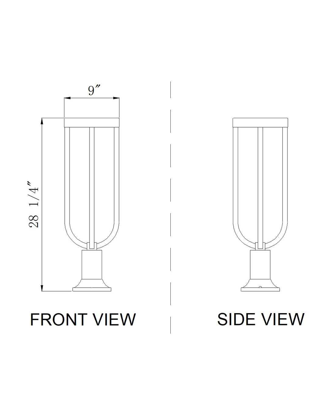 Leland - LED 1 Light Outdoor Pier Mount Light (5005PHB-553PM-BK)