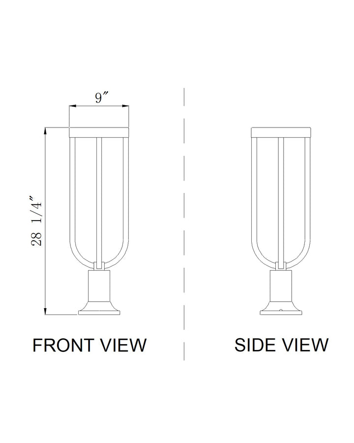 Leland - LED 1 Light Outdoor Pier Mount Light (5005PHB-553PM-BK)