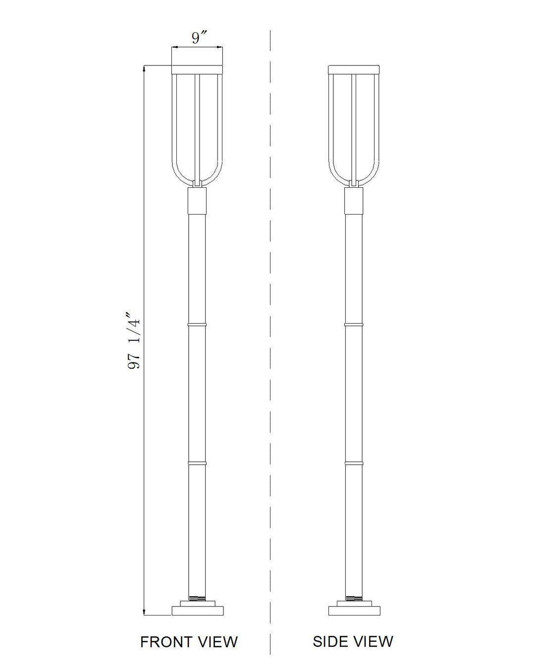 Leland - LED 1 Light Outdoor Post Light (5005PHB-567P-BK)