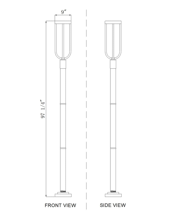 Leland - LED 1 Light Outdoor Post Light (5005PHB-567P-BK)
