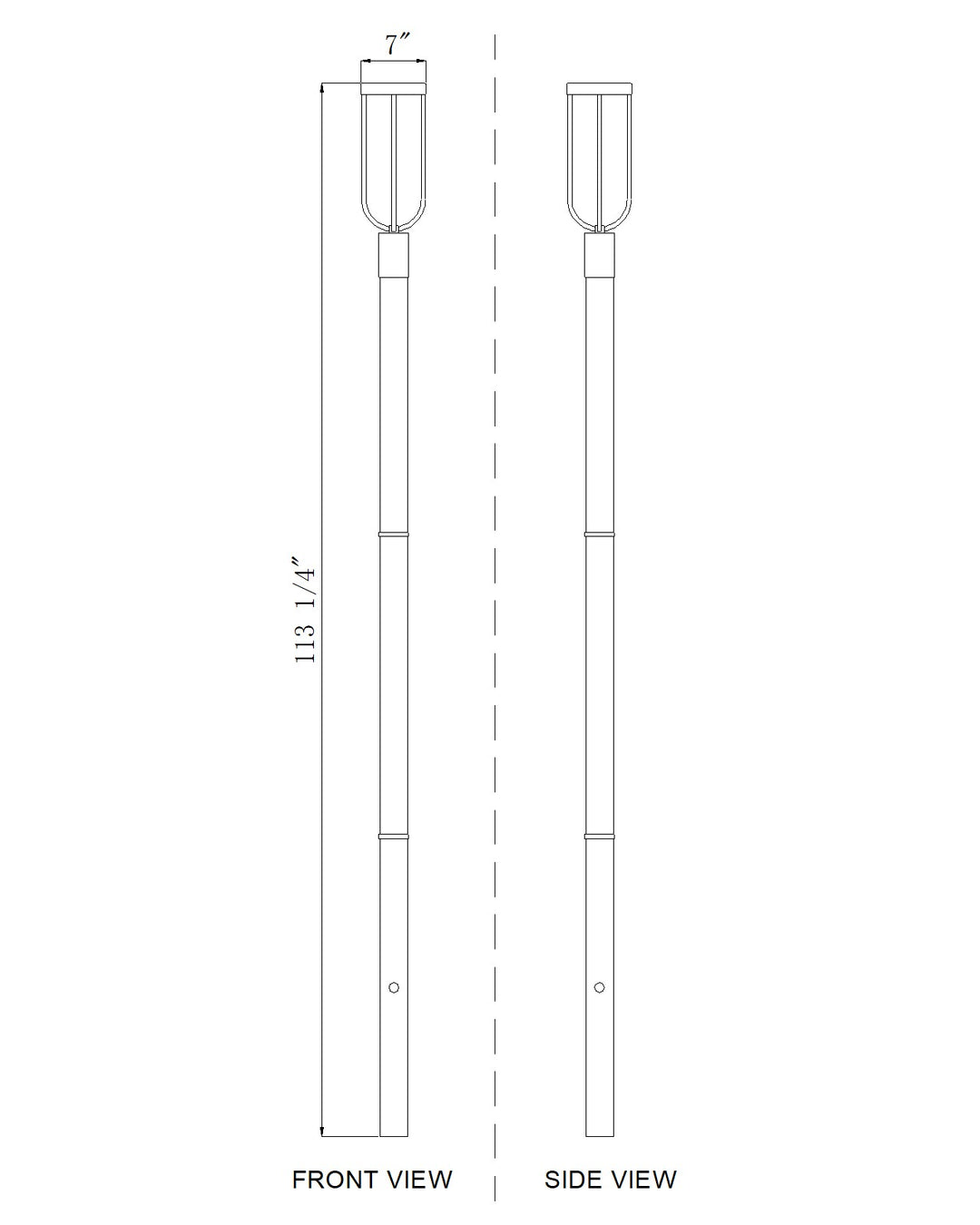 Leland - LED 1 Light Outdoor Post Light (5005PHM-5009P96-BK)