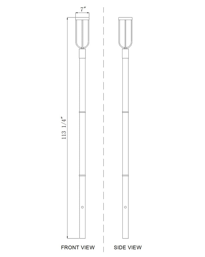 Leland - LED 1 Light Outdoor Post Light (5005PHM-5009P96-BK)