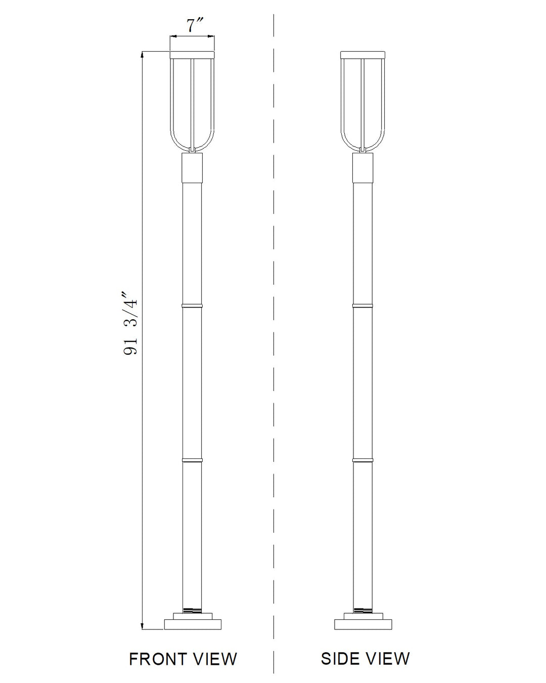 Leland - LED 1 Light Outdoor Post Light (5005PHM-5012P-BK)