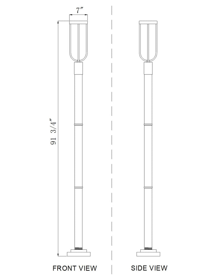 Leland - LED 1 Light Outdoor Post Light (5005PHM-5012P-BK)