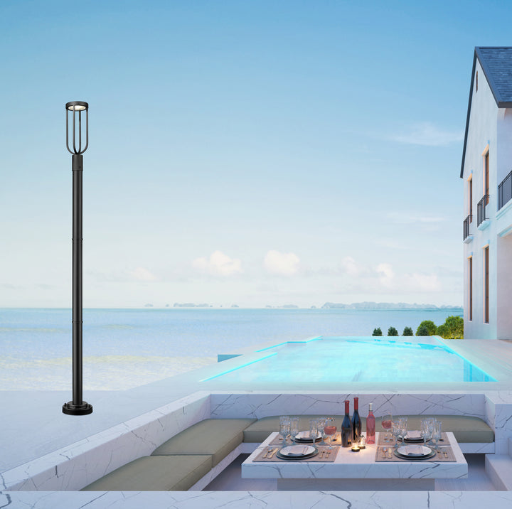 Leland - LED 1 Light Outdoor Post Light (5005PHM-5012P-BK)