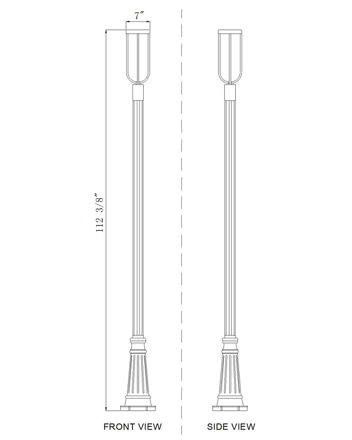 Leland - LED 1 Light Outdoor Post Light (5005PHM-519P-BK)