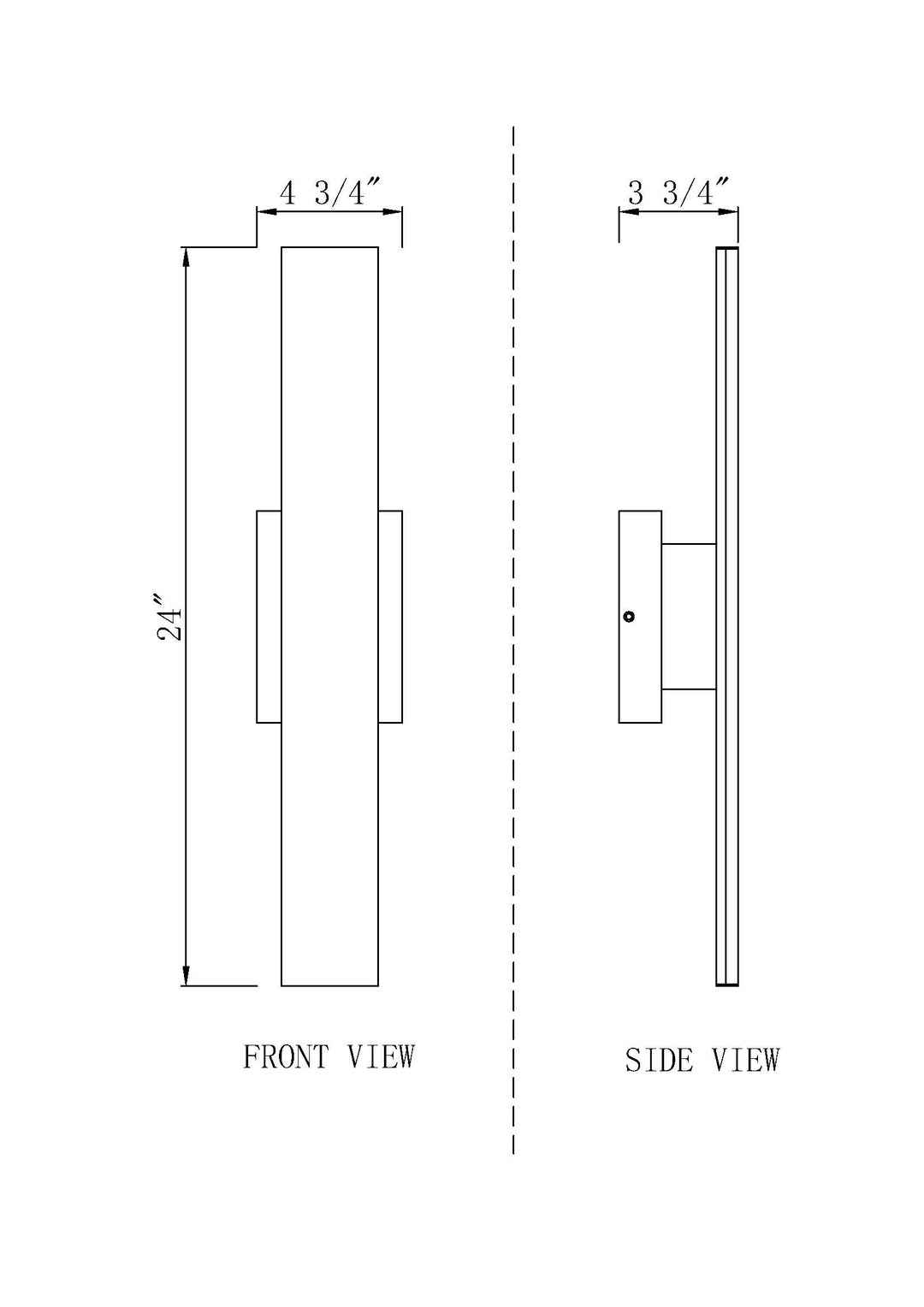 Stylet - LED 2 Light Outdoor Wall Light (5006-24BK)