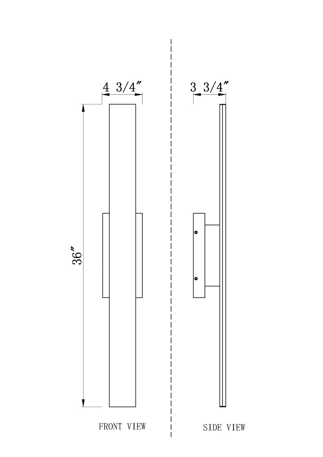 Stylet - LED 2 Light Outdoor Wall Light (5006-36BK)