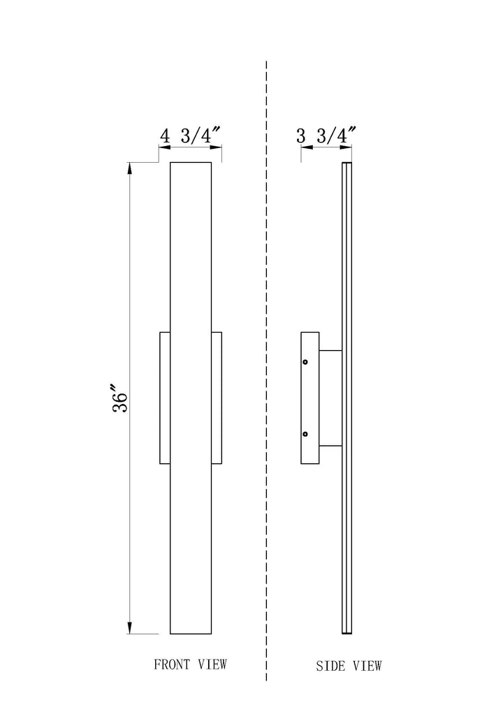 Stylet - LED 2 Light Outdoor Wall Light (5006-36BK)