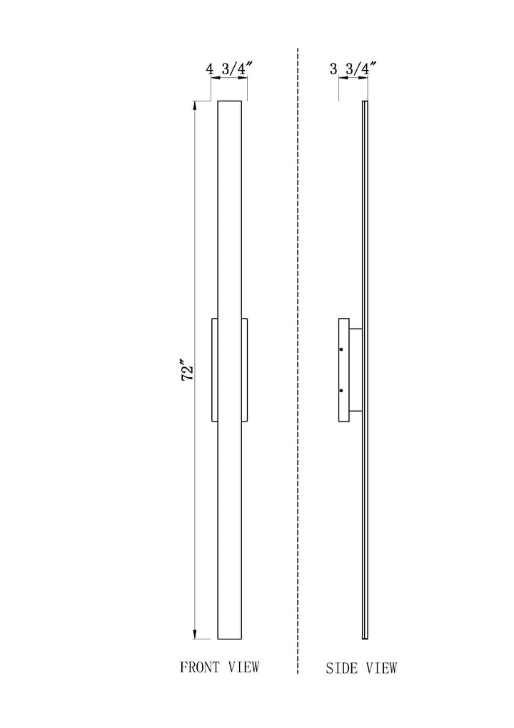 Stylet - LED 4 Light Outdoor Wall Light (5006-72BK)
