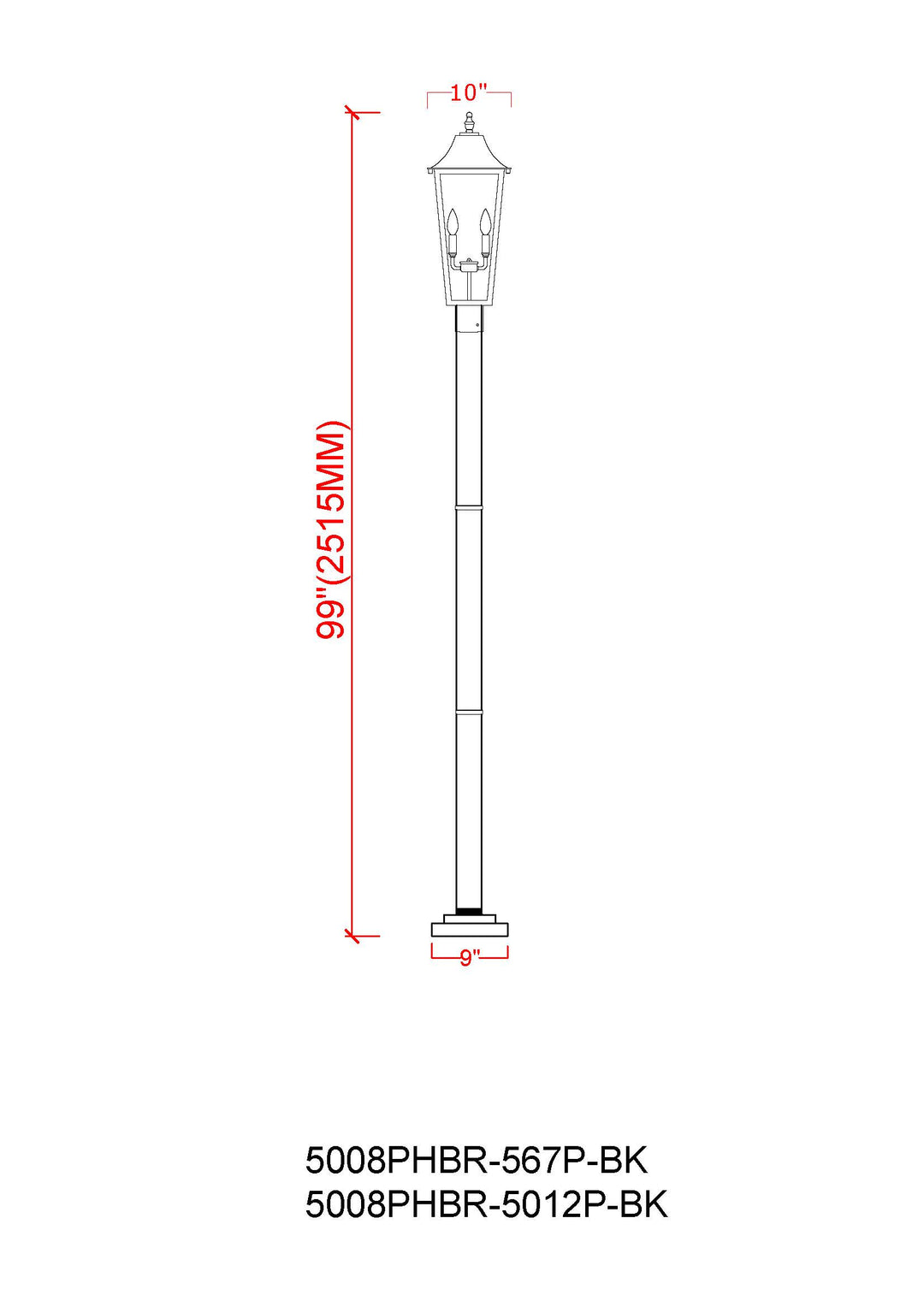 Gannon - 3 Light Outdoor Post Light