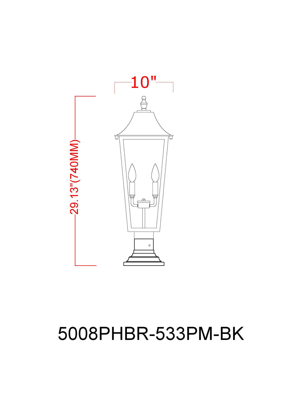 Gannon - Outdoor Pier Mount Light