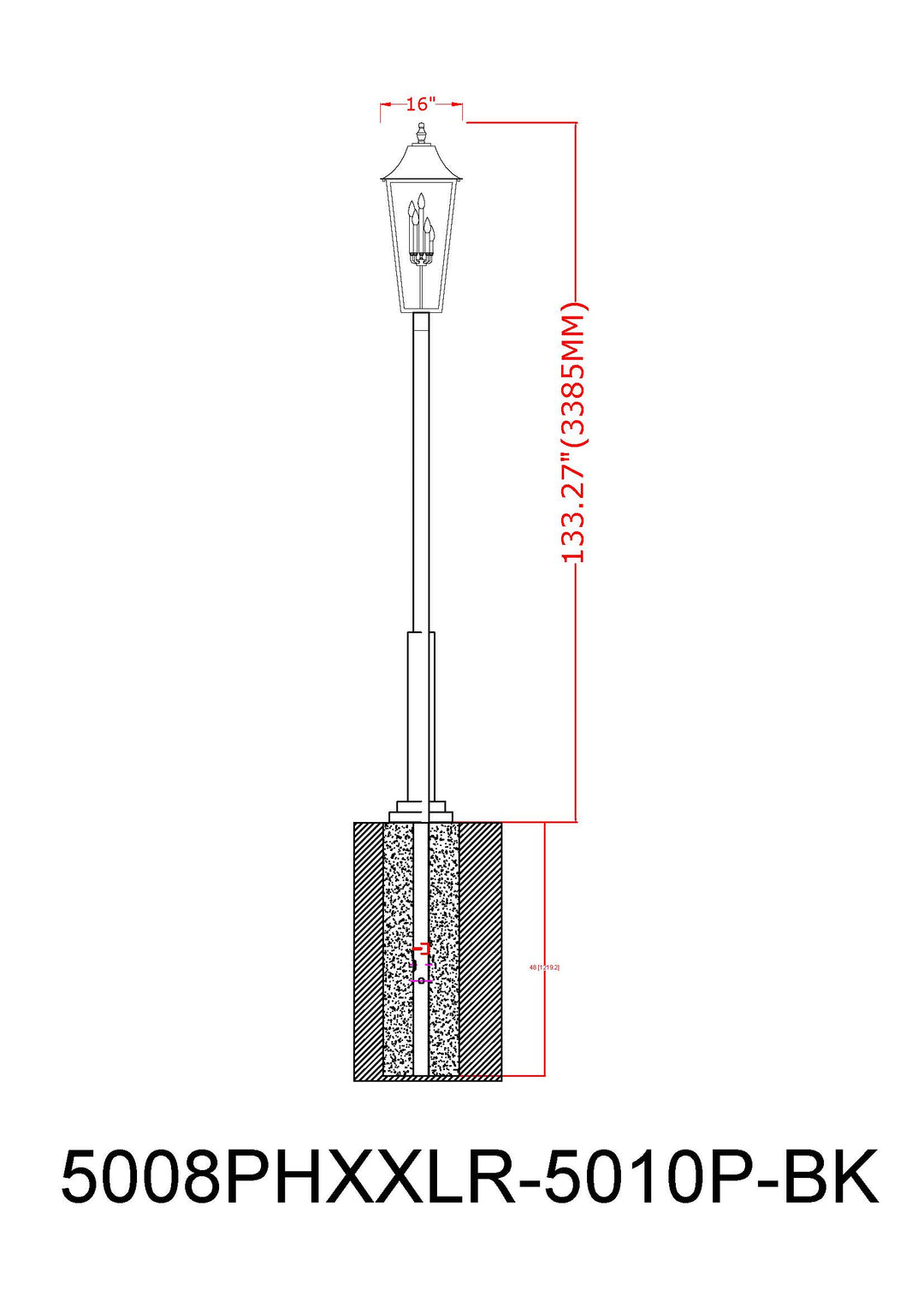 Gannon - 5 Light Outdoor Post Light (5008PHXXLR-5010P)