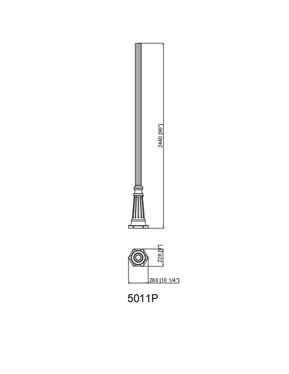 Outdoor Post - Outdoor Post & Hardware (5011P)