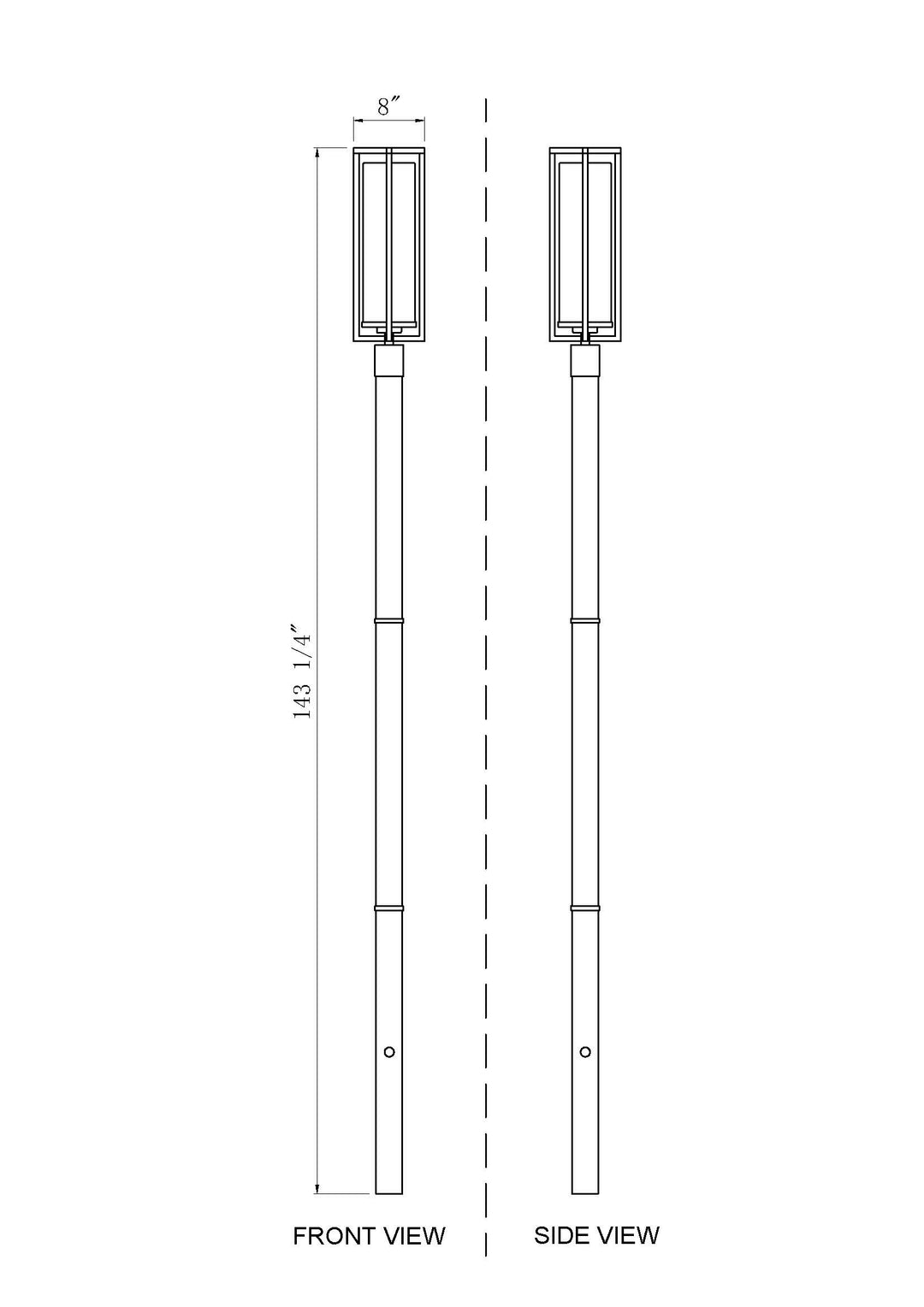 Aura - 1 Light Outdoor Post Light (5013PHBR-5009P120)