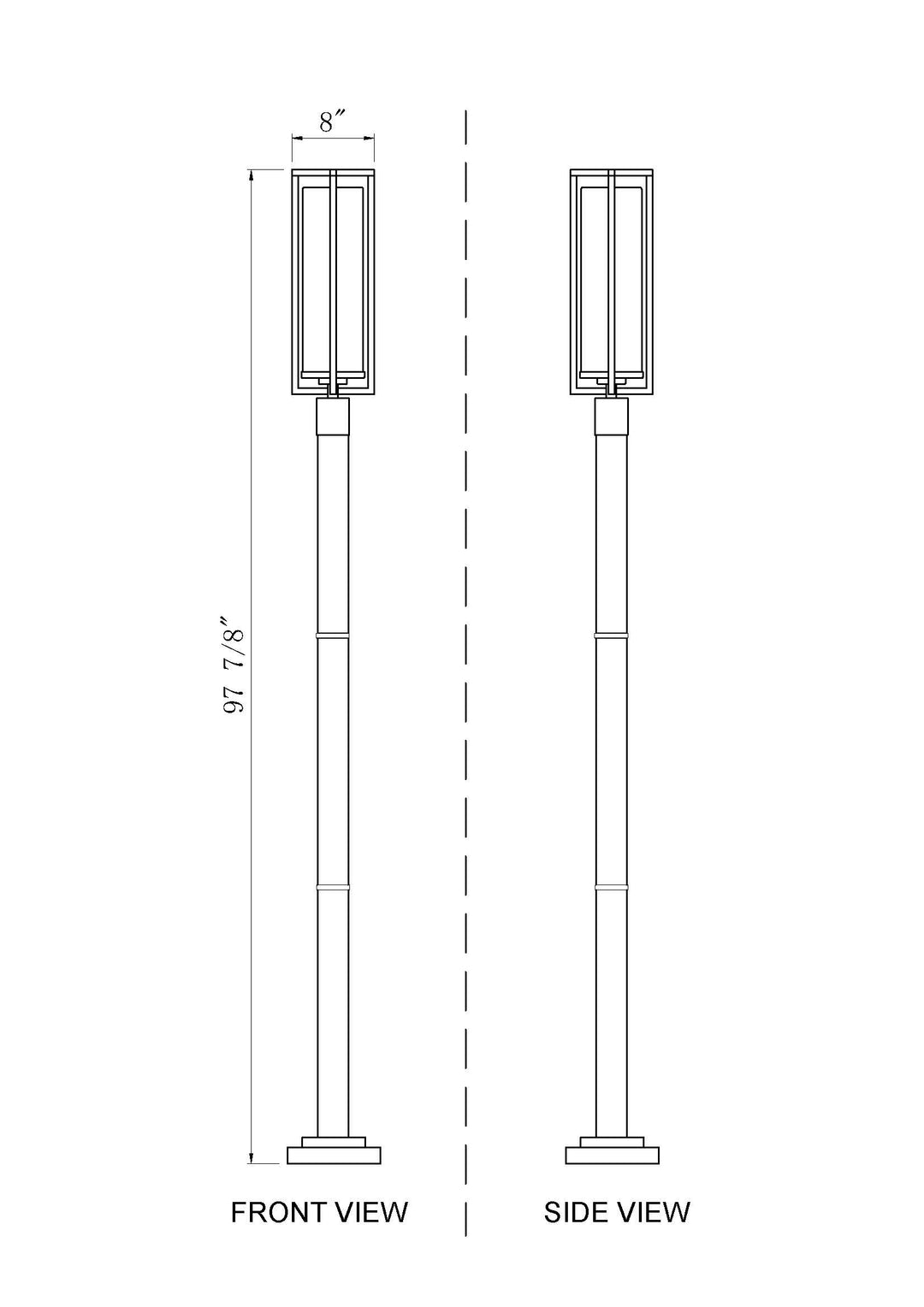 Aura - 1 Light Outdoor Post Light (5013PHBR-5012P)