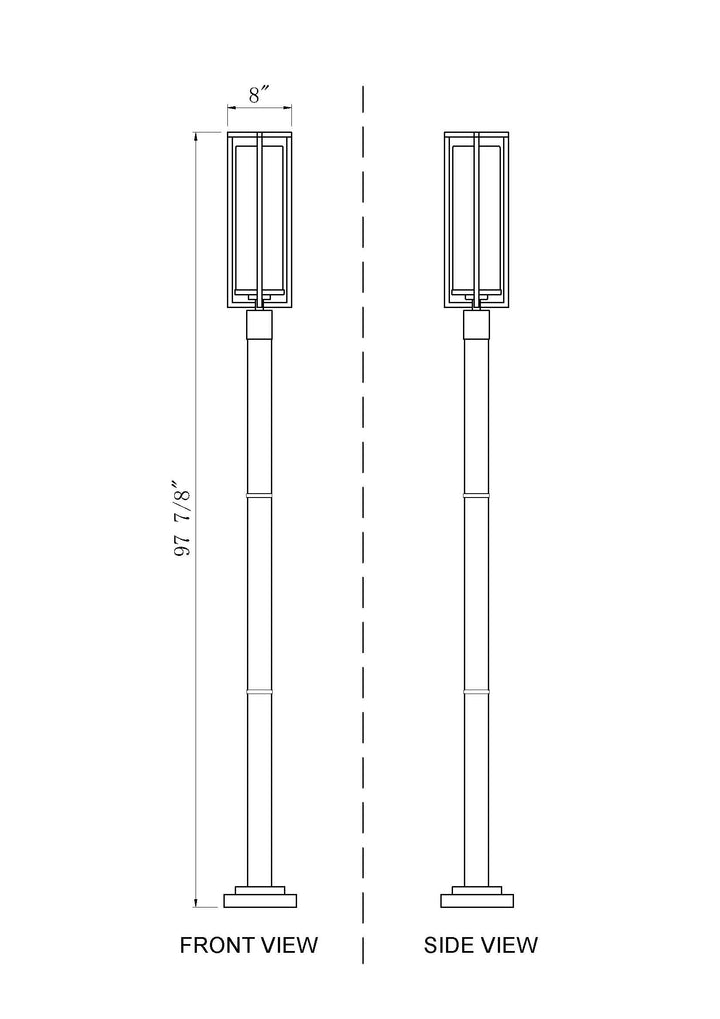 Aura - 1 Light Outdoor Post Light (5013PHBR-5012P)