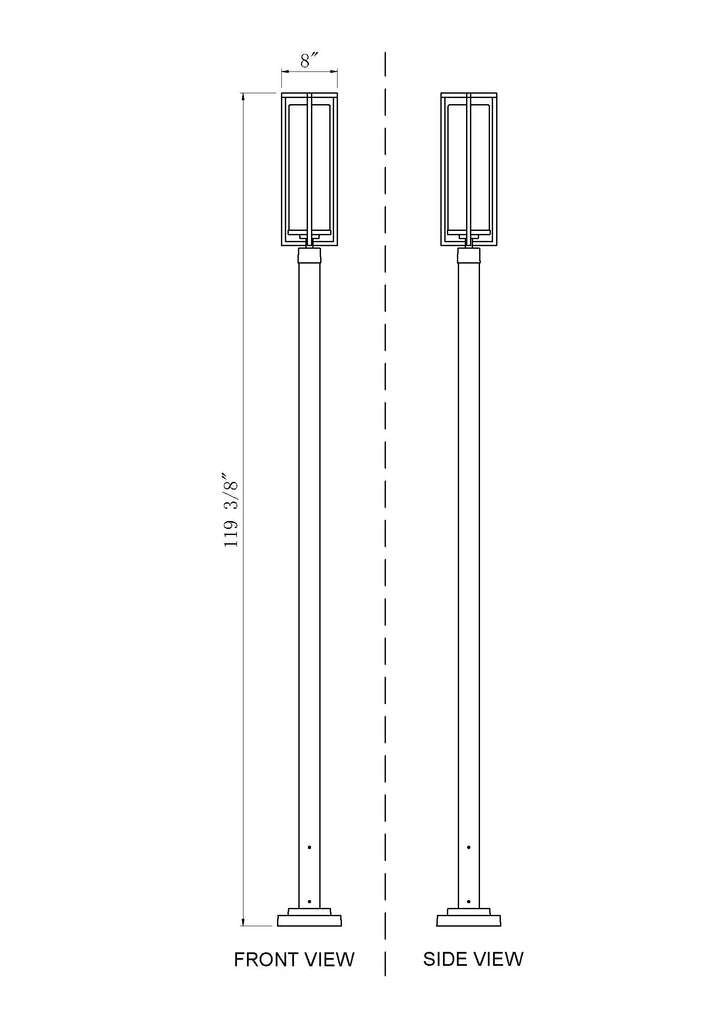 Aura - 1 Light Outdoor Post Light (5013PHBS-536P)