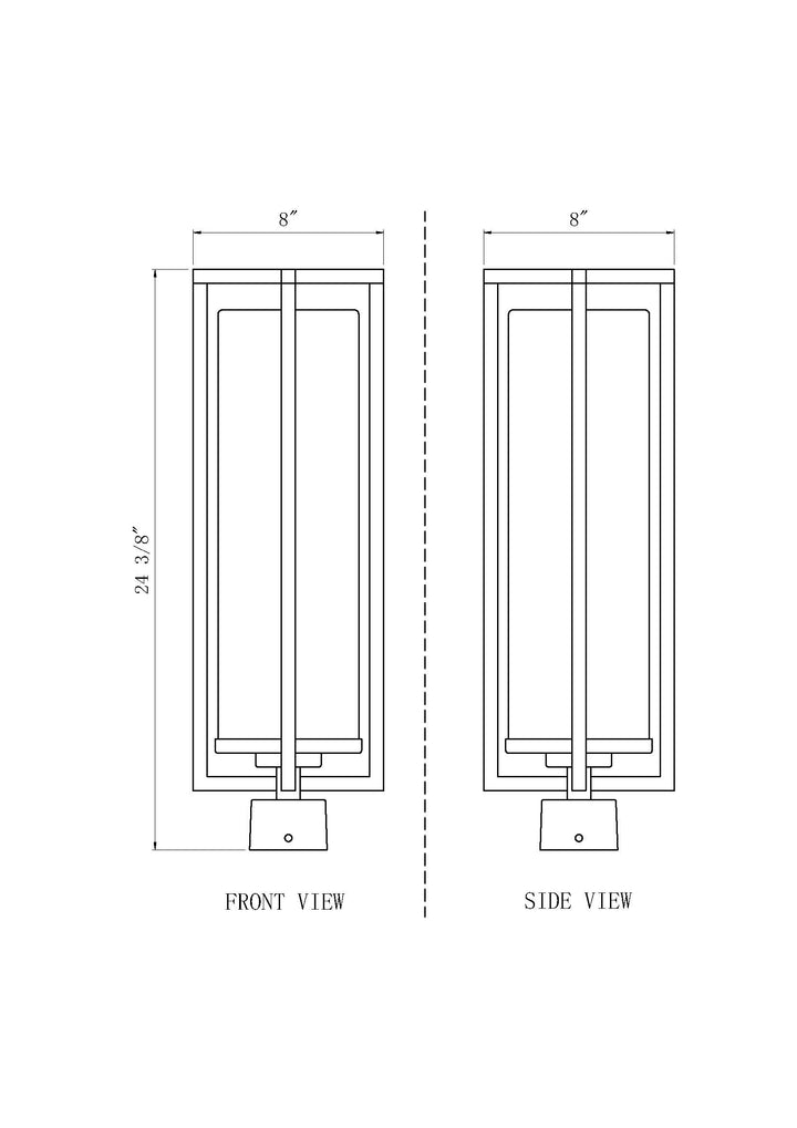 Aura - 1 Light Outdoor Post Light