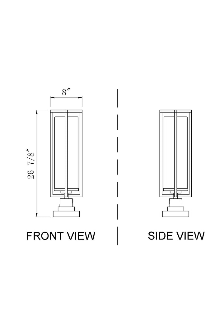 Aura - 1 Light Outdoor Pier Mount Light