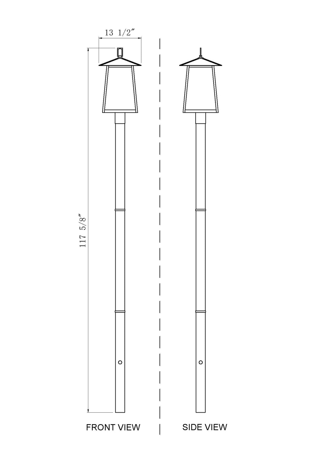 Rainer - 4 Light Outdoor Post Light (5015PHBR-5009P96)