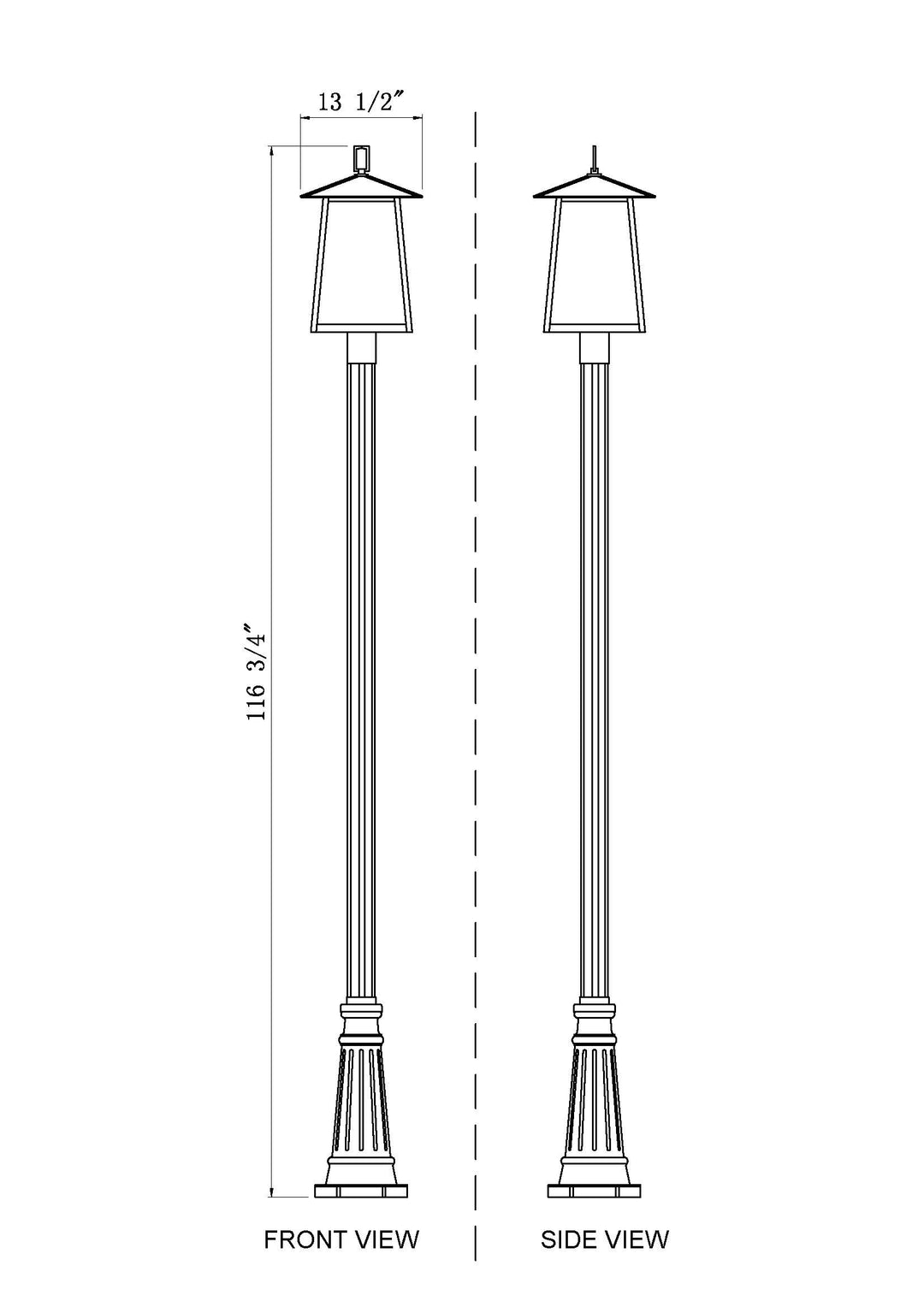 Rainer - 4 Light Outdoor Post Light (5015PHBR-5011P)
