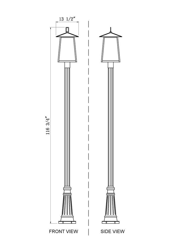 Rainer - 4 Light Outdoor Post Light (5015PHBR-519P)