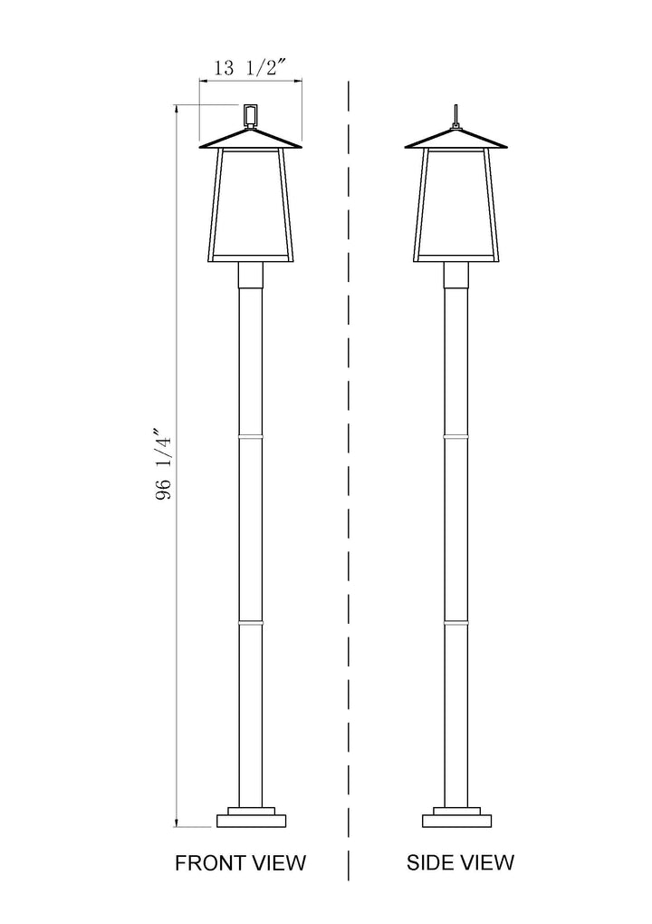 Rainer - 4 Light Outdoor Post Light (5015PHBR-567P)