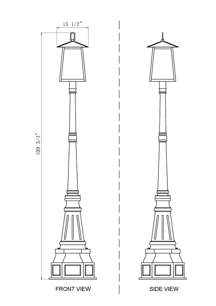 Rainer - 5 Light Outdoor Post Light
