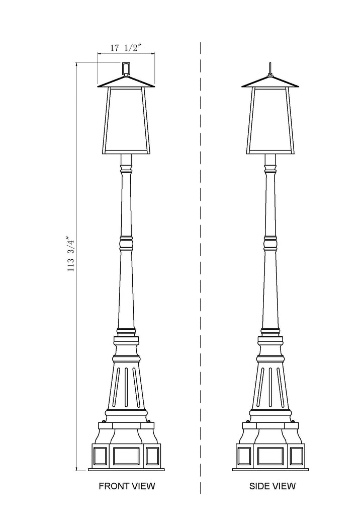 Rainer - 6 Light Outdoor Post Light
