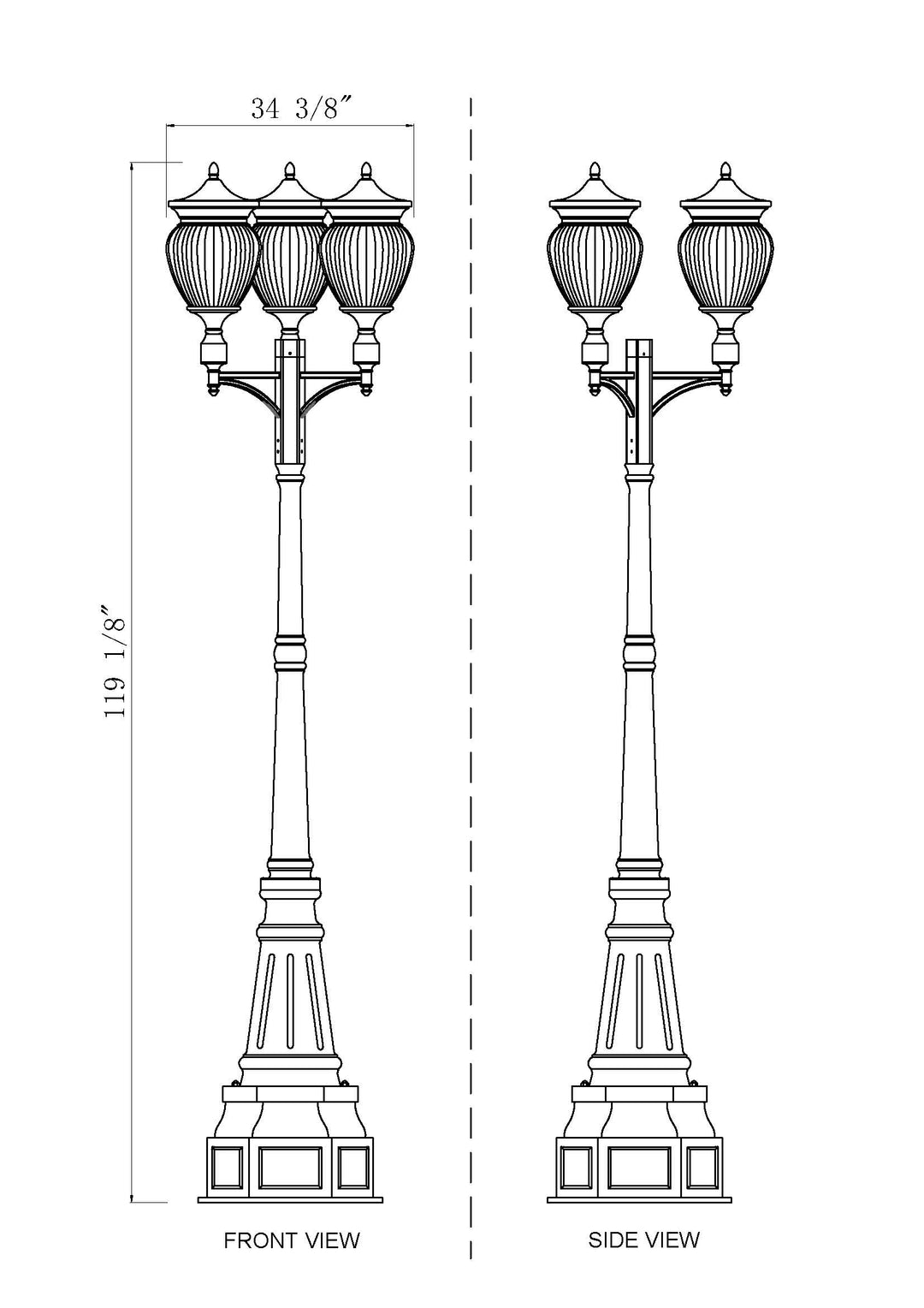 Davina - 12 Light Outdoor Post Light