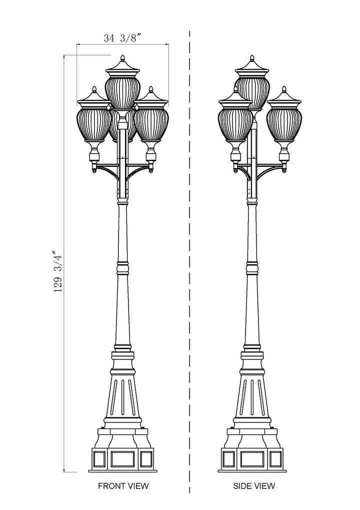 Davina - 16 Light Outdoor Post Light