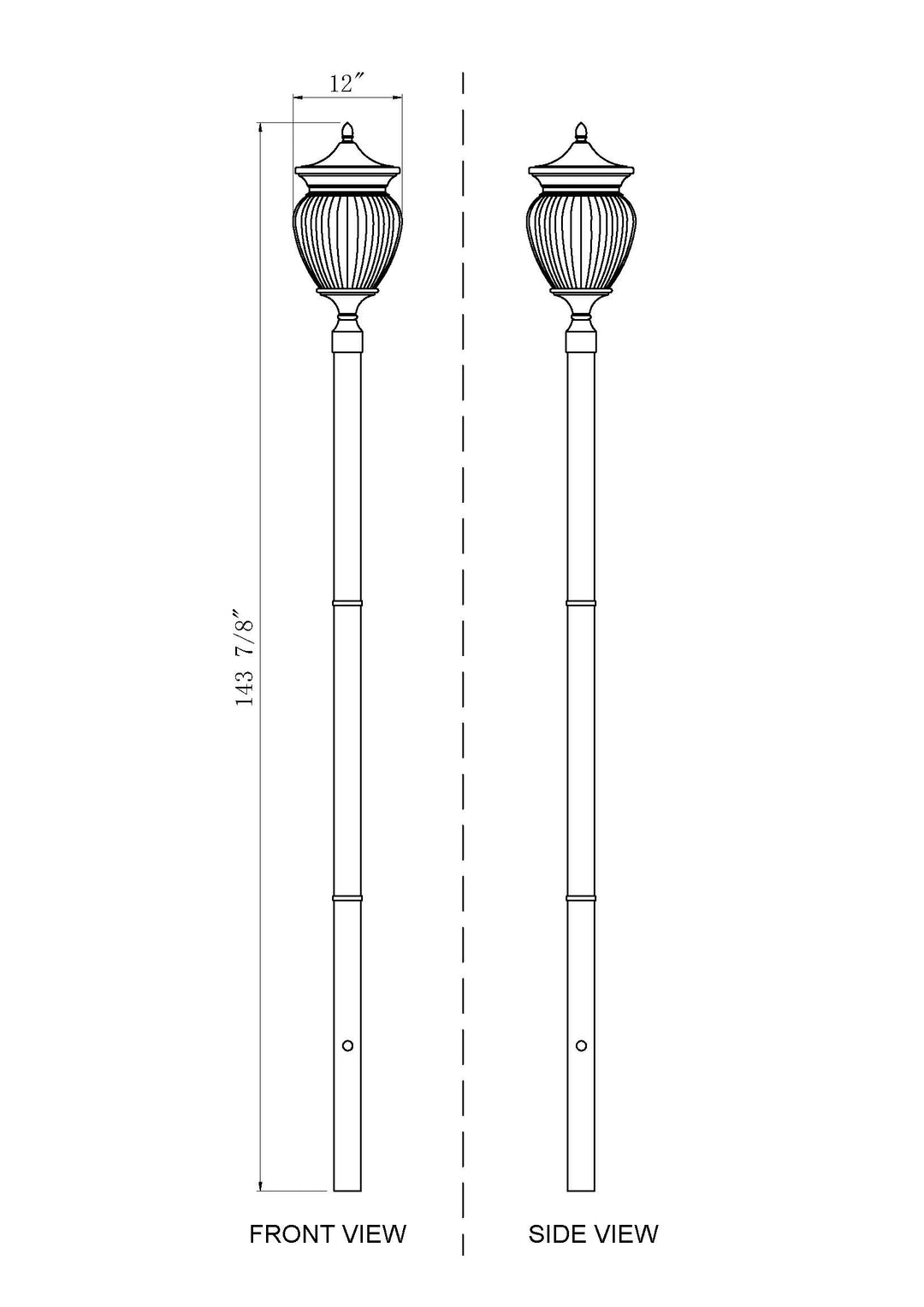 Davina - 4 Light Outdoor Post Light (5016PHBR-5009P120)